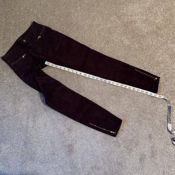 J BRAND Iselin Corduroy Skinny Zipper Jeans in Blackberry Sz 24 (25x28) EUC - Picture 12 of 12